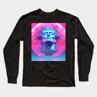 Vaporwave Retrowave Lofi 90's God Long Sleeve T-Shirt